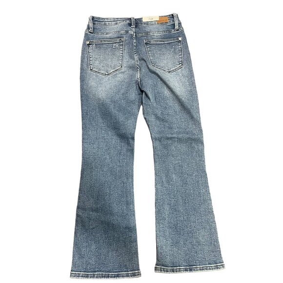 Judy Blue Lt Blue Denim Mid Rise Cropped Bootcut Jeans JB88249 MD - Picture 4 of 5